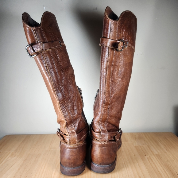 FRYE Women's Phillips Riding Boot Size 7.5 Leather Tall Western Pull On Campus - Picture 6 of 14